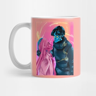 Bubblegum and Blue Eboy Mug